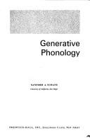 Cover of: Generative phonology by Sanford A. Schane