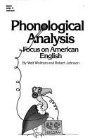 Front cover of Phonological Analysis by Wolfram - undifferentiated
