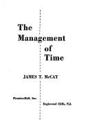 Cover of: The management of time