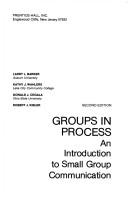 Cover of: Groups in process by Larry L. Barker ... [et al.].