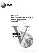 Cover of: System V Application Binary Interface: Motorala 88000 Processor Supplement