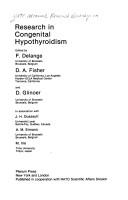 Research in congenital hypothyroidism by NATO Advanced Research Workshop on Research in Congenital Hypothyroidism (1988 Brussels, Belgium)