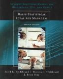 Cover of: Student Solutions Manual for Hildebrand/ Ott/ Gray's Basic Statistical Ideas for Managers