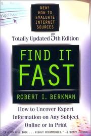 Cover of: Find it fast by Robert I. Berkman