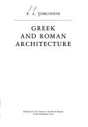 Cover of: Greek and Roman Architecture (Classical Bookshelf)
