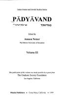 Cover of: Padyavand (Judeo-Iranian and Jewish Studies Series, Vol. 3)