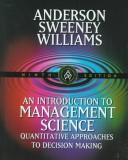 Cover of: An introduction to management science