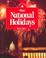 Cover of: Our National Holidays (I Know America)