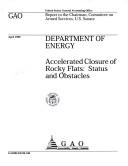 Cover of: Department of Energy: Accelerated Closure of Rocky Flats: Status and Obstacles