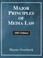 Cover of: Major Principles of Media Law (2002 Edition)