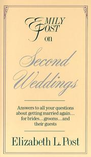 Cover of: Emily Post on second weddings