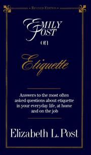 Cover of: Emily Post on etiquette