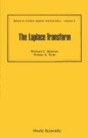 Cover of: The Laplace Transform (Series in Modern Applied Mathematics, Vol 3)