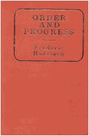 Cover of: Order and Progress