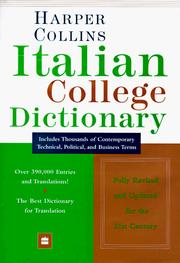 Cover of: Harper Collins Italian College Dictionary
