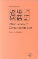 Cover of: Introduction to Construction Law: 1989 Supplement