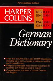 Cover of: Collins German-English, English-German dictionary by [by Peter Terrell ... et al.].