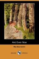 Cover of: And Even Now (Dodo Press) by Sir Max Beerbohm, Sir Max Beerbohm