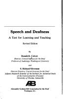 Cover of: Speech and Deafness | Donald R. Calvert