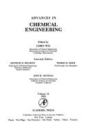 Cover of: Advances in chemical engineering.