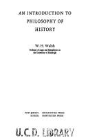 Cover of: An Introduction to the Philosophy of History