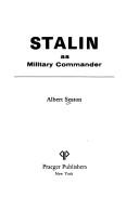 Cover of: Stalin as military commander