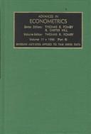 Cover of: Advances in Econometrics (Advances in Econometrics, Vol.11, (2 Part Set))