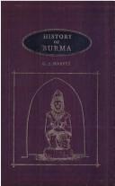 Cover of: History of Burma by Harvey G. E., G.E. Harvey