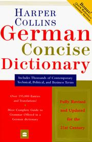 Cover of: Collins German Concise Dictionary, 1e (HarperCollins Concise Dictionaries) by Harper Collins Publishers