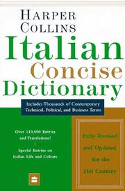 Cover of: Harper Collins Italian Dictionary: Italian-English, English-Italian : Concise Edition