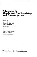 Cover of: Advances in membrane biochemistry and bioenergetics | 