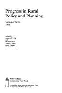 Cover of: Progress in Rural Policy and Planning