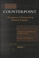 Cover of: Counterpoint  by Heinrich Schenker