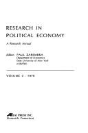 Cover of: Research in Political Economy by Paul Zarembka