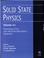 Cover of: Solid State Physics