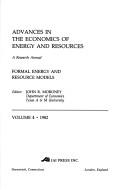 Cover of: Advances in the Economics of Energy and Resources