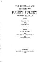 The journals and letters of Fanny Burney (Madame D'Arblay) by Fanny Burney