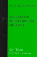 Cover of: An Essay on philosophical method by R. G. Collingwood