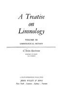 Cover of: Treatise on Limnology (Limnological Botany) | George Evelyn Hutchinson