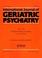 Cover of: International Journal of Geriatric Psychiatry