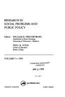 Cover of: Research in Social Problems and Public Policy