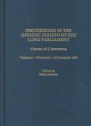 Cover of: Proceedings of the Long Parliament, Volume 4: House of Commons, Volume 4: 19 April - 5 June 1641 (Proceedings of the English Parliament)