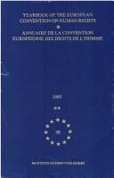 Cover of: Yearbook of the European Convention on Human Rights/Annuaire De LA Convention Europeenne Des Droits De I'Homme (Yearbook of the European Convention on Human Rights)