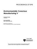 Cover of: Environmentally Conscious Manufacturing (SPIE Conference Proceedings) by Surendra M. Gupta