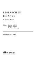 Cover of: Research in Finance