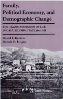 Cover of: Family, political economy, and demographic change by David I. Kertzer