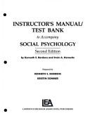 Cover of: Social Psychology Inst.Manual 2nd by Kenneth S. Bordens, Irwin A. Horowitz