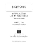 Cover of: Supplement: Student Study Guide Update - Linear Algebra and Its Applications Update by Pearson