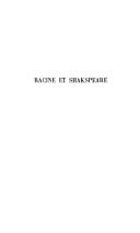 Cover of: Racine et Shakspeare: Etudes sur le romantisme