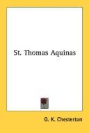 Cover of: St. Thomas Aquinas by Gilbert Keith Chesterton